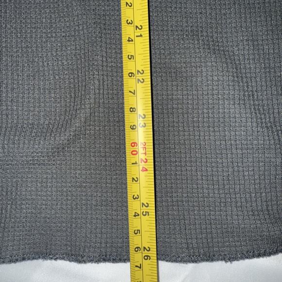 Vintage Fox Racing Shirt Mens Small Waffle Knit Thermal Grunge Y2K Cyber Gray - Picture 5 of 6